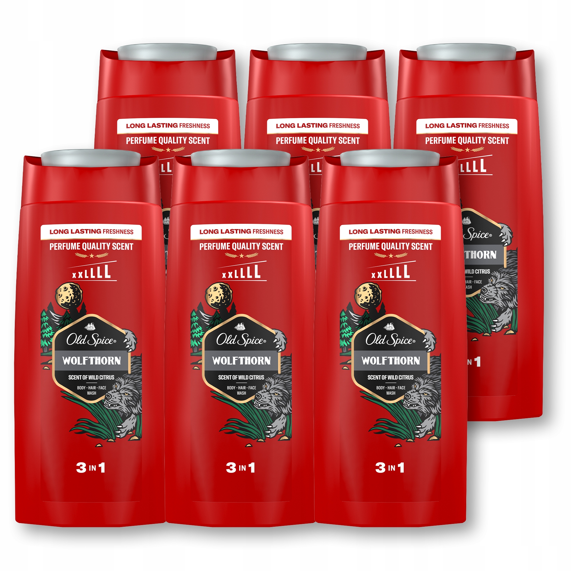 Old Spice Wolfthorn sprchový gél a šampón pre mužov 6x675 ml
